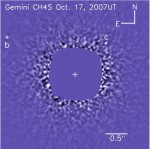 Tři exoplanety u hvězdy HR 8799 na snímku z Gemini North Telescope