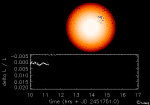 Tranzit exoplanety. Kliknutím na obrázek spustíte animaci. Autor: Dr. Pedro Valdés Sada, Univerisdad de Monterrey, México