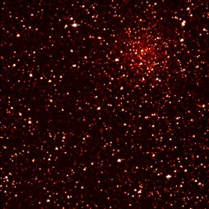 NGC 6791 na jednom z prvních snímků z družice Kepler (z 8. dubna 2009)