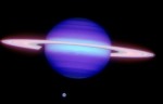 Saturn a Titan (dole), autor: Gemini Observatory/AURA/Henry Roe, Lowell Observatory/Emily Schaller, Insitute for Astronomy, University of Hawai‘i