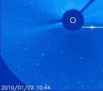 Animace pohybu komety. Zdroj: spaceweather.com