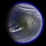 mesic_terraformace Takto by vypadal Měsíc plný vody