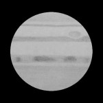 Kresba Jupitera, 25. 9. 2009, 19:06-19:21, Hvězdárna Prostějov, dalekohled Newton 310/3110, zv. 311x. Autor: V. Kocour 