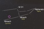 Vyhledávací mapka pro hvězdu ups And v souhvězdí Andromedy. Zdroj: www.solstation.com/stars2/ups-and.htm