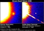 První oficiálně potvrzený hnědý trpaslík Gliese 229 B obíhá okolo červeného trpaslíka. Na snímku z Hubblova dalekoheldu tak chybí už jenom sněhurka.