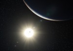 Planetární systém u hvězdy HD 10180 v představách malíře. Autor: ESO
