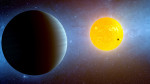 Exoplaneta Kepler-10 c v představách malíře. Credit: NASA