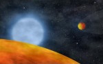 Dvě exoplanety u hvězdy spektrální třídy B. Credit: S. Charpinet