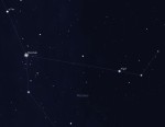 Část souhvězdí Perseus. Zdroj: Stellarium