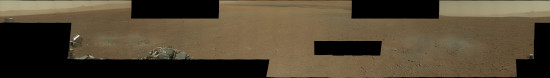 Panorama z Curiosity. Laboratoř podle mnohých přistála na jednom z nejvíce fotogenických míst v historii. Co myslíte vy? Credit: NASA
