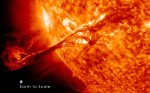 filament_srovnano Srovnání velikosti filamentu a Země. Credit: NASA/GSFC/SDO