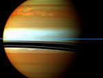 converted PNM file Projevy bouře v atmosféře Saturnu. Credit: NASA, ESA