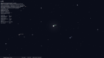 exoplaneta Po kliknutí na mateřskou hvězdu se zobrazí informace také o exoplanetě. Zdroj: Stellarium