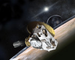 nh Sonda New Horizons v představách malíře. Credit: JHUAPL/SwRI