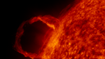 Sluneční erupce na snímku z družice SDO. Credit: NASA