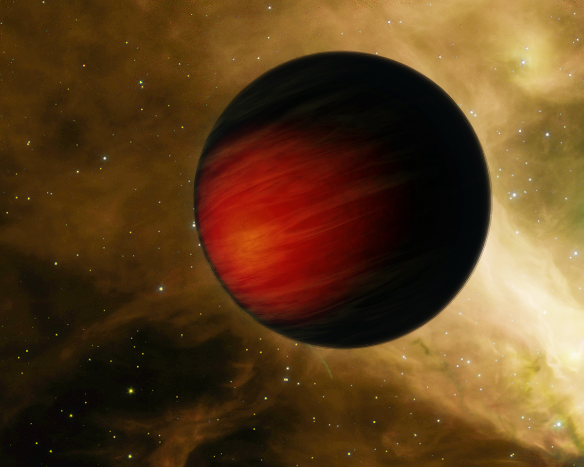 Horký jupiter HD 149026 b v představách malíře. Credit: NASA/JPL-Caltech