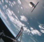 Cygnus u ISS. Credit: NASA TV