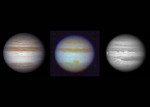 Dopady malých těles do atmosféry Jupiteru. ©JARRAD POND/SOUTH FLORIDA UNIVERSITY