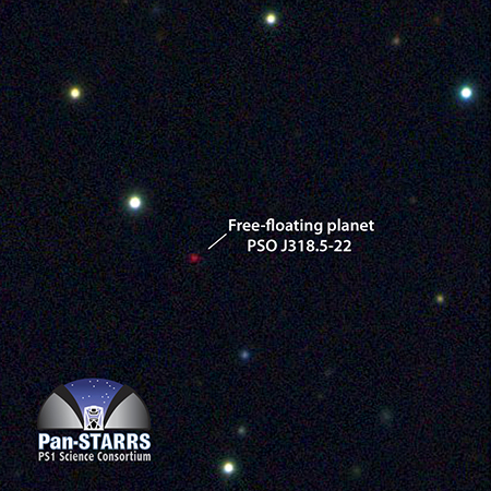 Snímek PSO J318.5-22, Credit: N. Metcalfe & Pan-STARRS 1 Science Consortium