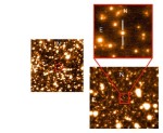 Snímky hvězdy MOA-2011-BLG-293L získané Keckovým dalekohledem. Credit: V. Batista et al. 