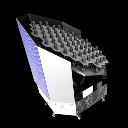 Možný vzhled družice PLATO, credit: ESA
