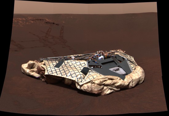 Přistávací modul dopravil Opportunity na Mars před deseti lety!