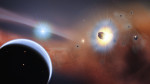 Zbytkový disk u hvězdy Beta Pictoris. Credit: ESO
