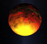 Exoplaneta s krátkou oběžnou dobou v představách malíře. Credit: NASA