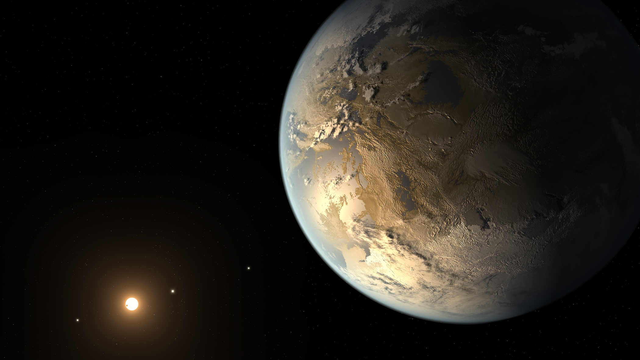 Kepler-186 v představách malíře. Credit: NASA