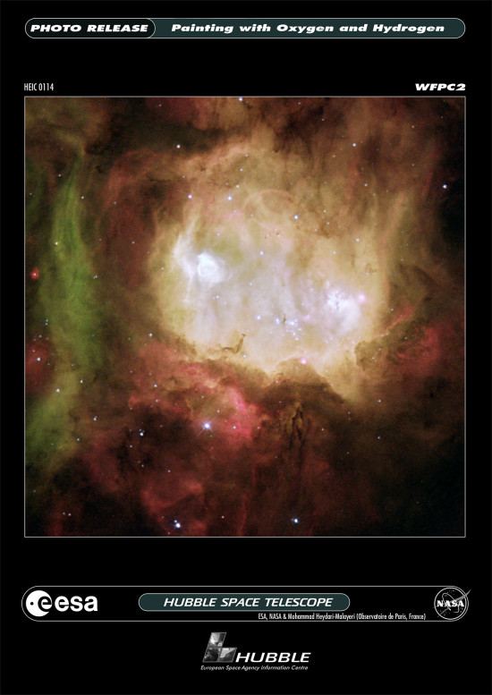 Mlhovina NGC 2080 ve Velkém Magellanově mračnu. Někdy se ji říká hlava ducha.