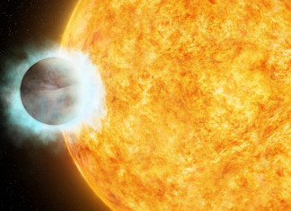 Unikátní systém Kepler-730: horký jupiter a jedna ještě bližší planeta Horký jupiter, credit: NASA