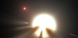 Všechno je jinak! Jasnost Tabbyiny hvězda klesá o 5 % Obíhá kolem KIC 8462852 roj komet? credit: NASA/JPL-Caltech