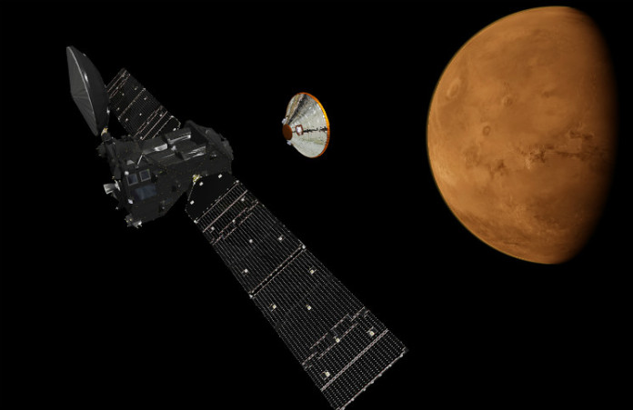 TGO a Schiaparelli, credit: ESA/ATG medialab