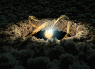 Dalekohledy a stopky: Astronomové proměřili planetární porodnici Protoplanetární disk u hvězdy. Credit: NASA/JPL-Caltech