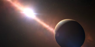 Možná největší objev TESS: Našla kometu u legendární Bety Pictoris! Beta Pictoris b v představách malíře. Credit: ESO L. Calçada/N. Risinger (skysurvey.org)