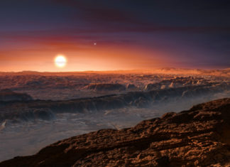 Vše o objevu exoplanety u Proximy Centauri Povrch Proximy b v představách malíře. Credit: ESO/M. Kornmesser