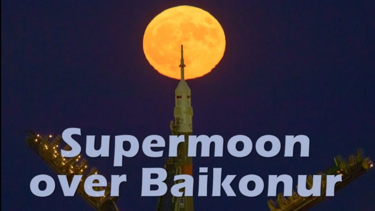 Video: Východ Superměsíce nad Bajkonurem