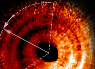 Hubble našel u mladé hvězdy něco, co vrhá obří stín