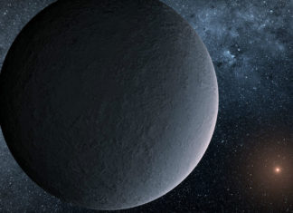 OGLE-2016-BLG-1195Lb: Nejmenší exoplaneta objevená mikročočkou je chladným světem OGLE-2016-BLG-1195Lb v představách malíře. Credit: NASA/JPL-Caltech