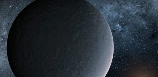 OGLE-2016-BLG-1195Lb v představách malíře. Credit: NASA/JPL-Caltech