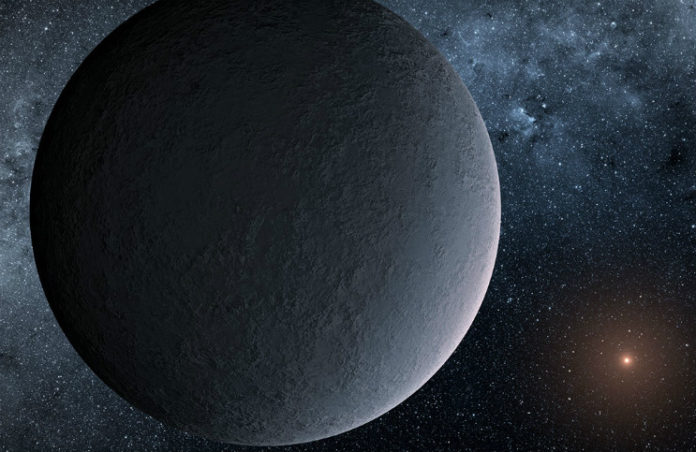 OGLE-2016-BLG-1195Lb v představách malíře. Credit: NASA/JPL-Caltech