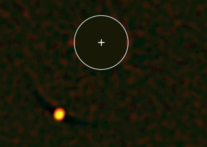 Exoplaneta HIP 65426b. Credit: Chauvin et al. / SPHERE