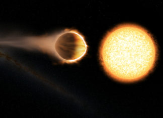 Hubble objevil stratosféru exoplanety Credit: Engine House VFX, At-Bristol Science Centre, University of Exeter