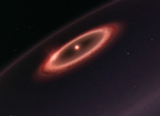 Okolí Proximy Centauri: prachové disky a neznámý signál! Disk prachu u Proximy Centauri. Credit: ESO/M. Kornmesser