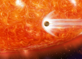 Život před smrtí hvězdy: Jak se rozšíří obyvatelná oblast ve fázi rudého obra? Exoplaneta u obří hvězdy. Credit: NASA