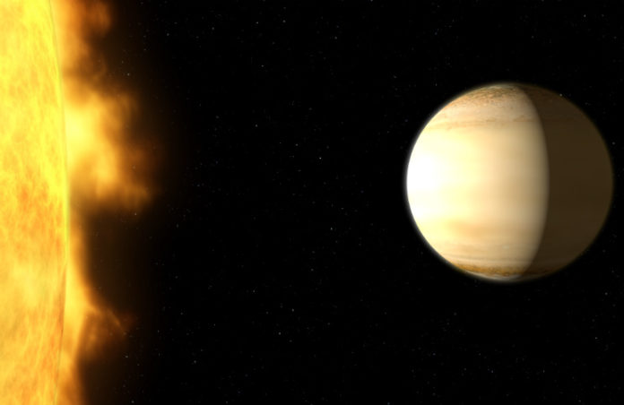 WASP-39b Credit: NASA, ESA, and G. Bacon (STScI)