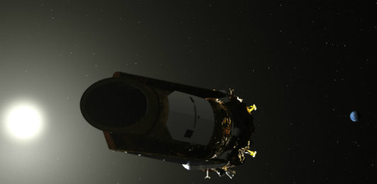 Kosmický dalekohled Kepler. Credit: NASA
