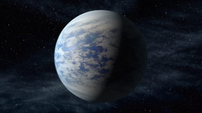 Super-země (kresba). credit: NASA Ames/JPL-Caltech/T. Pyle