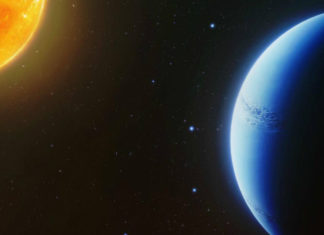 WASP-96b: Exoplaneta bez mraků Exoplaneta, credit: Engine House