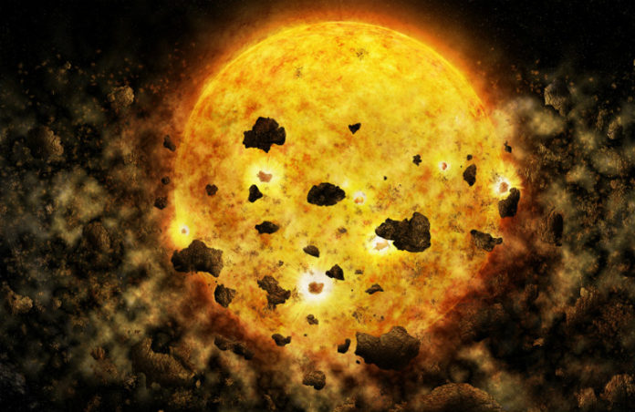 Srážka planet. credit: NASA/CXC/M.Weiss